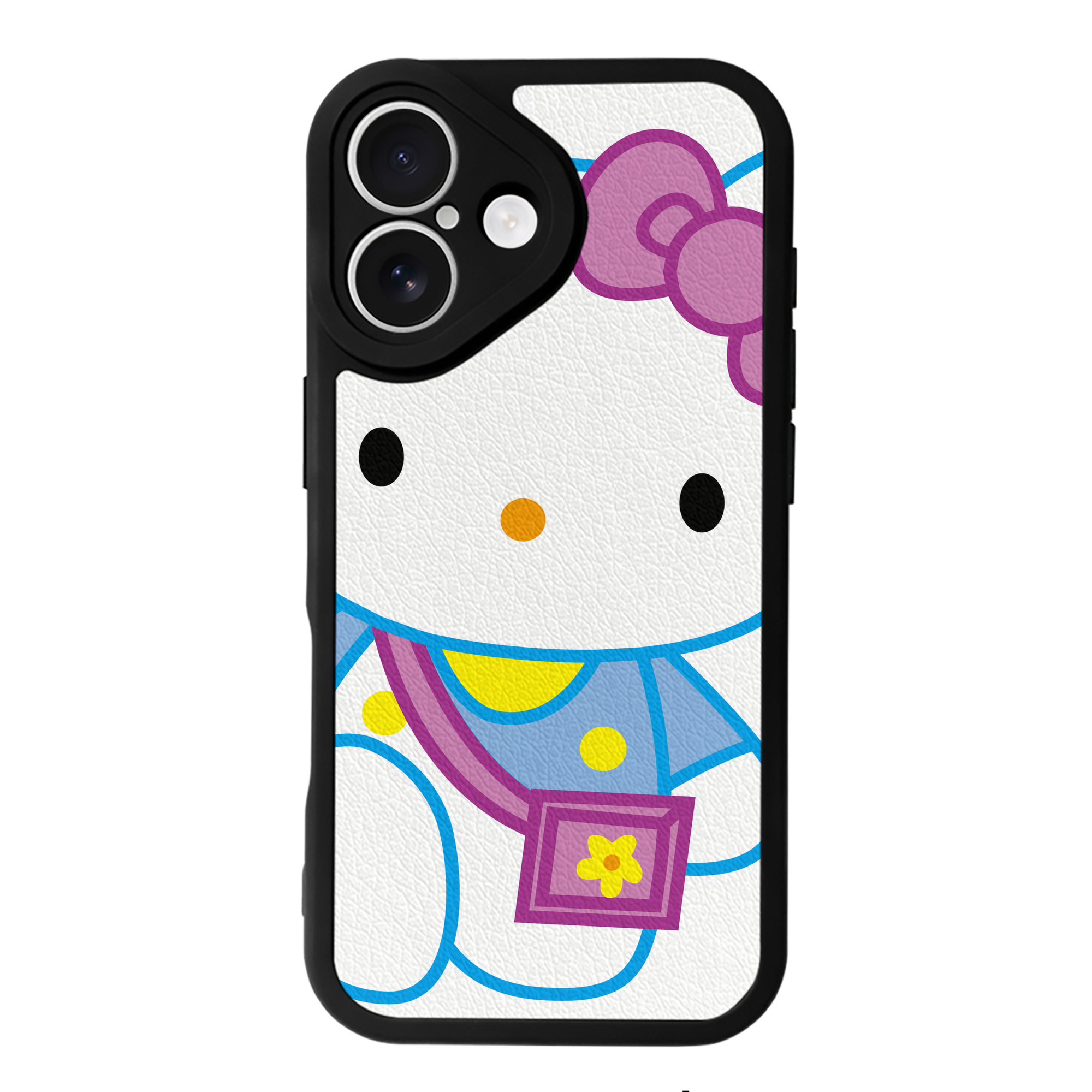 （画像用） Hello Kitty ハローキティ 【iPhone 16シリーズ対応】シリコンスマホケース（レザー調） 材質：シリコン